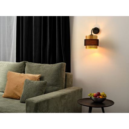 Osram - Настінний світильник DECOR HORNET 1xE27/10W/230V чорний/золотий