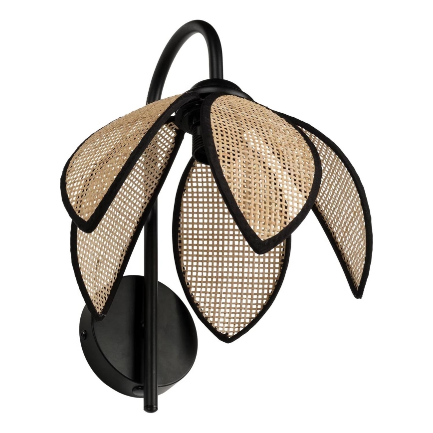Osram - Настінний світильник DECOR RATTAN 1xE27/15W/230V бежевий/чорний