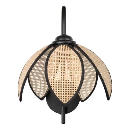 Osram - Настінний світильник DECOR RATTAN 1xE27/15W/230V бежевий/чорний