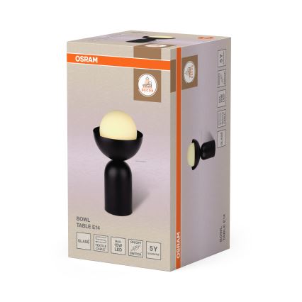 Osram - Настольная лампа DECOR BOWL 1xE14/25W/230V черная