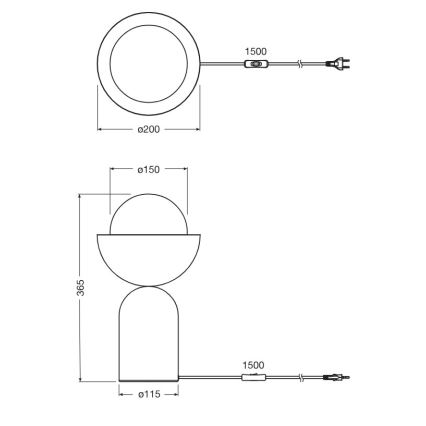Osram - Настольная лампа DECOR BOWL 1xE14/25W/230V синяя/розовая
