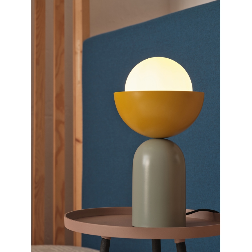 Osram - Настольная лампа DECOR BOWL 1xE14/25W/230V зелёная/жёлтая