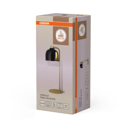 Osram - Настольная лампа DECOR COROLLE 1xG9/20W/230V чёрная/золотая