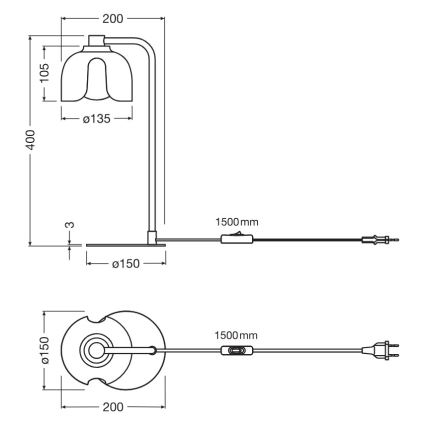 Osram - Настольная лампа DECOR COROLLE 1xG9/20W/230V чёрная/золотая
