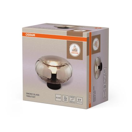 Osram - Настольная лампа DECOR SMOKE 1xE27/12W/230V черный/дымчато-серый