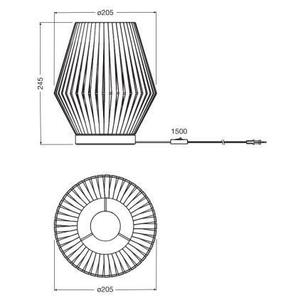 Osram - настольная лампа DECOR STRIPES 1xE14/5W/230V бежевая
