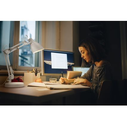 Osram - Настольная лампа DESK LINE 1xE27/11W/230V белая