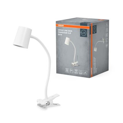 Osram - Настольная лампа с зажимом DESK LINE 1xGU10/9W/230V белая