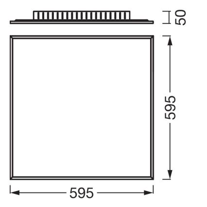 Osram - накладна LED-панель PLANON LED 40 Вт/230 В 4000 К 60×60 см біла