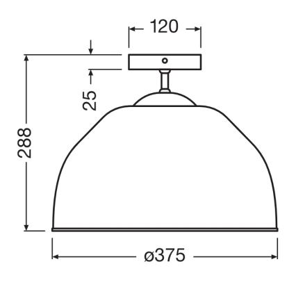 Osram - Накладна люстра CAMEL BELL 1xE27/9W/230V, діаметр 37,5 см