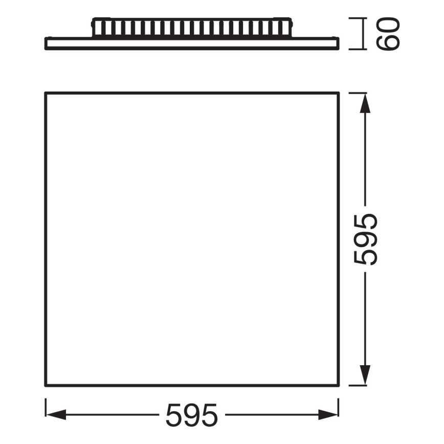 Осрам - накладна світлодіодна панель ПЛАНОН 40Вт/230В 3000К 60x60 см біла