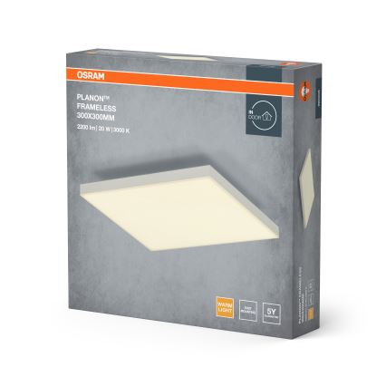 Osram - накладная LED-панель PLANON, 20 Вт / 230 В, 3000 К, 30x30 см, белая