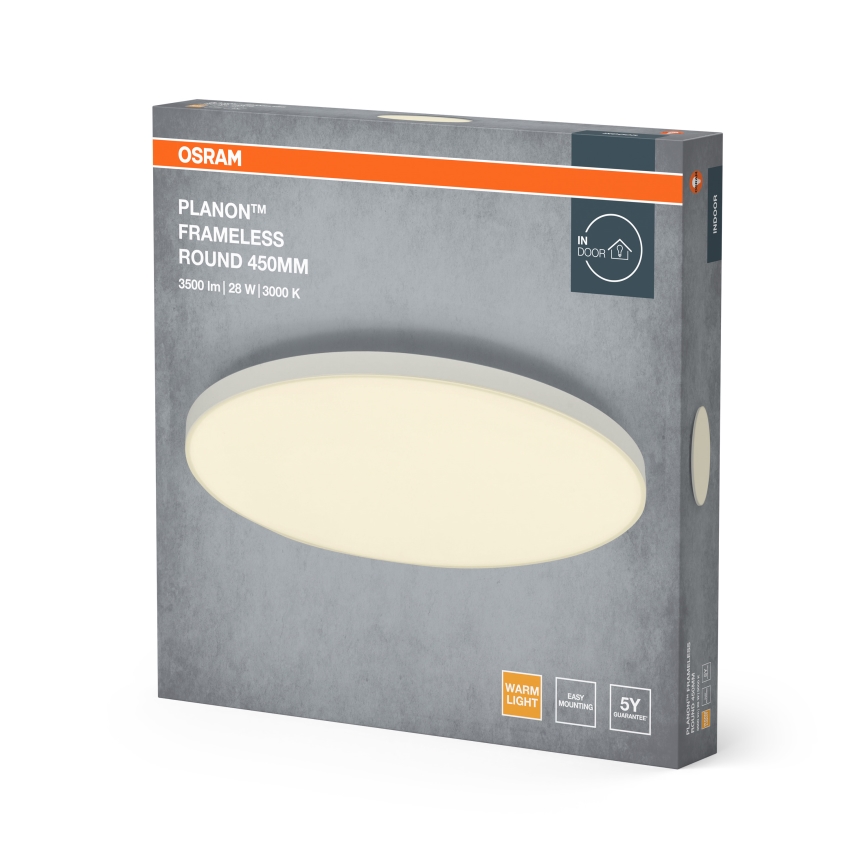 Osram - накладная LED-панель PLANON, 28 Вт, 230 В, 3000 К, Ø 45 см, белая