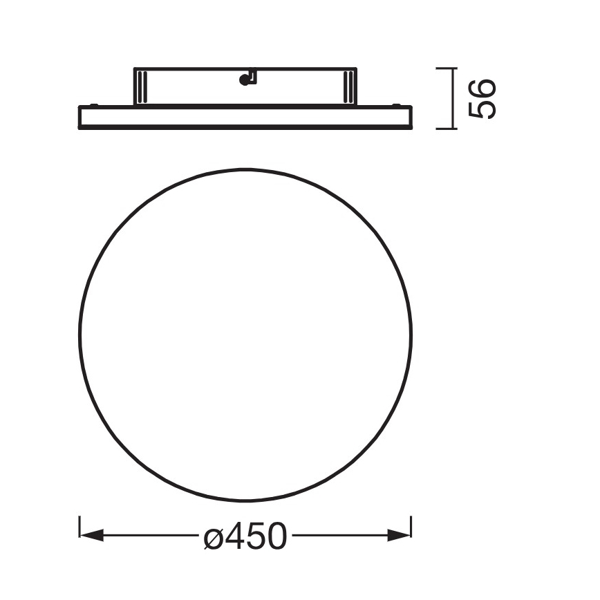 Osram - накладная LED-панель PLANON, 28 Вт, 230 В, 3000 К, Ø 45 см, белая