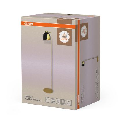 Osram - підлогова лампа DECOR COROLLE 1xE27/15W/230V чорна/золота