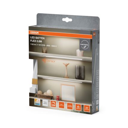 Osram - LED світильник під шафу з регульованою яскравістю та датчиком руху BATTEN LED/11W/230V 2700/4000/6500K 81,7 cm білий