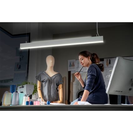 Osram - підвісна LED-люстра з димуванням на тросі OFFICE LINE LED/42W/230V 4000K 112,6 cm біла