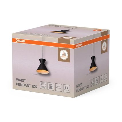 Osram - Підвісна люстра на тросі DECOR WAIST 1xE27/40W/230V чорна