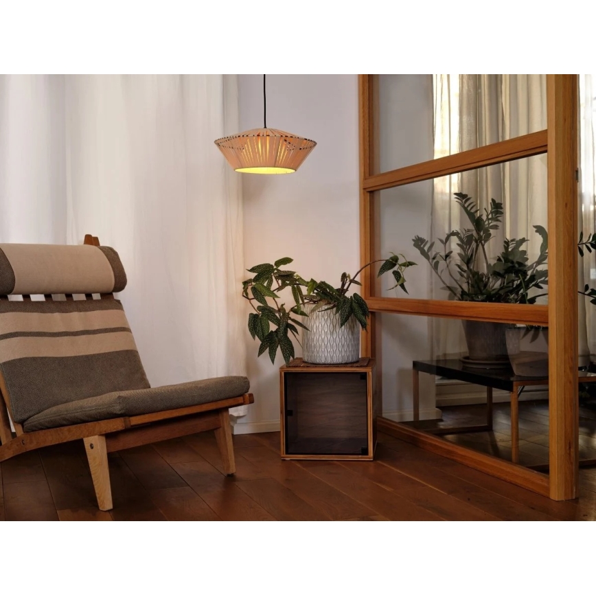 Osram - Подвесная люстра на тросе DECOR STRIPES 1xE27/10W/230V, диаметр 40,5 см, бежевого цвета