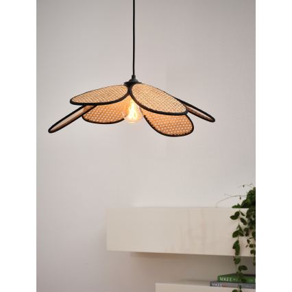 Osram - Подвесной светильник на шнуре DECOR RATTAN 1xE27/15W/230V диам. 58 см бежевый/чёрный