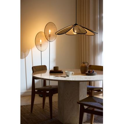 Osram - Подвесной светильник на шнуре DECOR RATTAN 1xE27/15W/230V диам. 58 см бежевый/чёрный