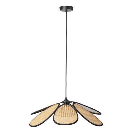 Osram - Подвесной светильник на шнуре DECOR RATTAN 1xE27/15W/230V диам. 58 см бежевый/чёрный