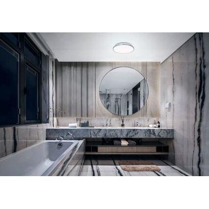 Osram - LED потолочный светильник для ванной DISC LED/18W/230V 3000/4000K Ø 30 см IP44 серебристый