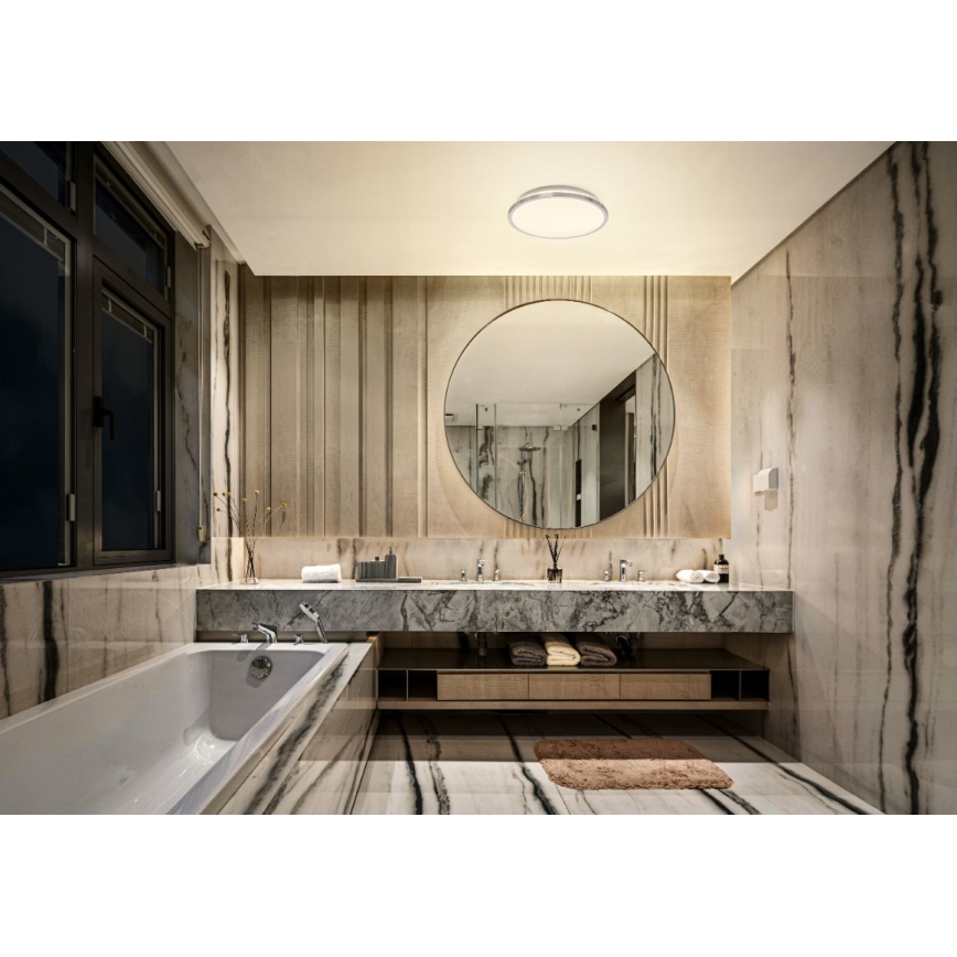 Osram - LED потолочный светильник для ванной DISC LED/18W/230V 3000/4000K Ø 30 см IP44 серебристый