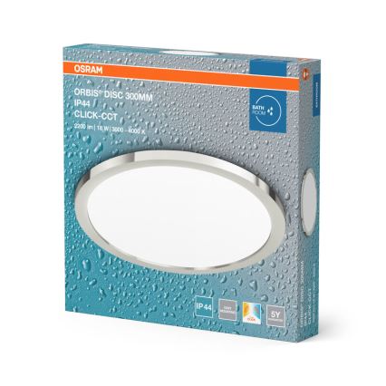 Osram - LED потолочный светильник для ванной DISC LED/18W/230V 3000/4000K Ø 30 см IP44 серебристый