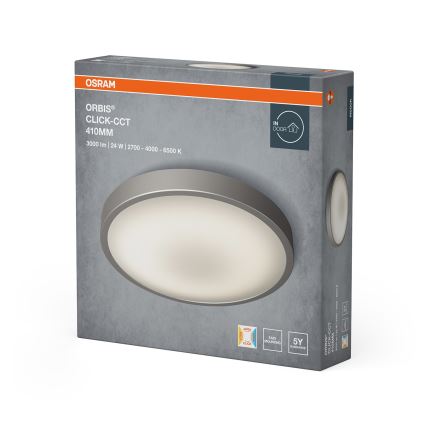 Osram - светодиодный потолочный светильник ORBIS LED/24W/230V 2700/4000/6500K, диаметр 41 см, матовый хром