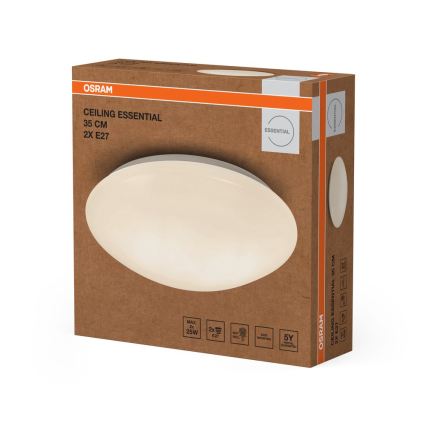 Osram - Потолочный светильник CEILING ESSENTIAL 2xE27/25 Вт/230 В, диаметр 35 см, белый