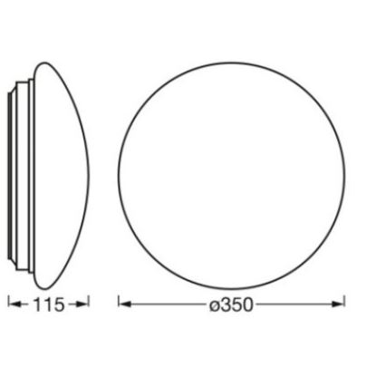 Osram - Потолочный светильник CEILING ESSENTIAL 2xE27/25 Вт/230 В, диаметр 35 см, белый