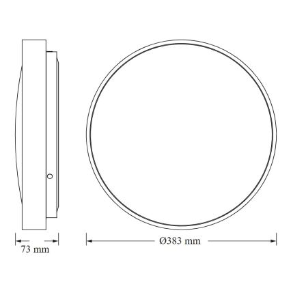 Osram - потолочный светильник CEILING LUXO LED, 24 Вт, 230 В, Ø 38 см, белый