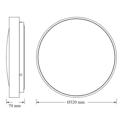 Osram - потолочный светильник LED CEILING LUXO, 18 Вт/230 В, диаметр 32 см, золотистый