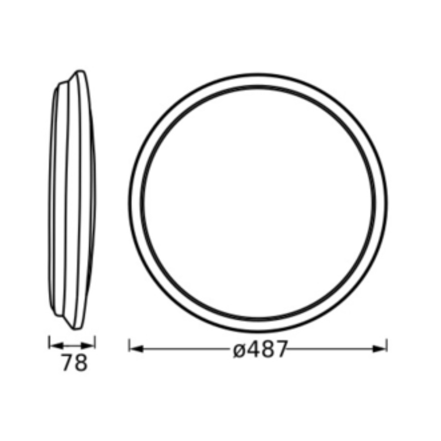Osram - потолочный светильник ORBIS DUBLIN LED/36W/230V, диаметр 49 см, серебристый