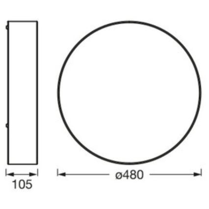 Osram - Потолочный светильник ORBIS PARIS 3xE27/15W/230V диаметр 48 см коричневый