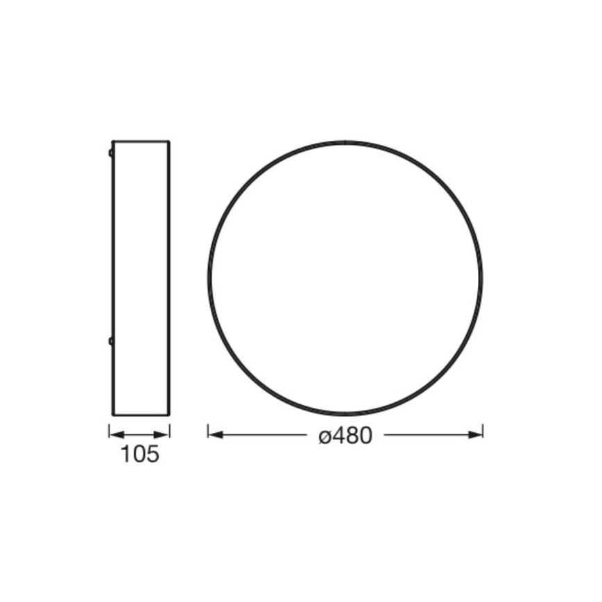 Osram - Потолочный светильник ORBIS PARIS 3xE27/25W/230V Ø 48 cm черный
