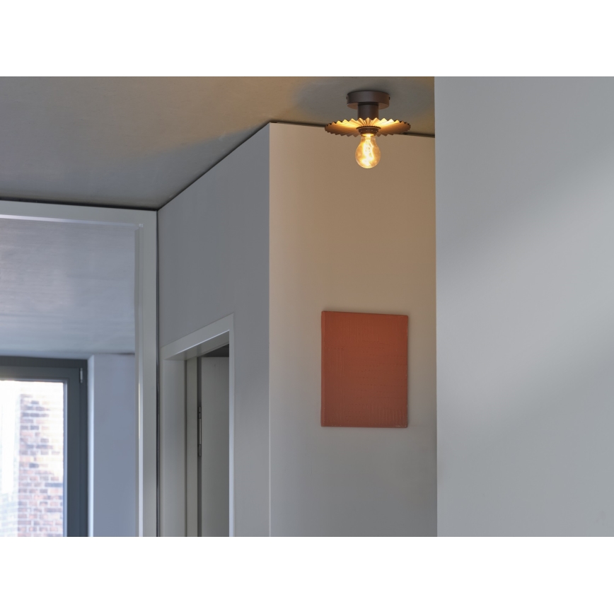 Osram - Потолочный светильник PLISSEE 1xE27/15W/230V Ø 20 см антрацит
