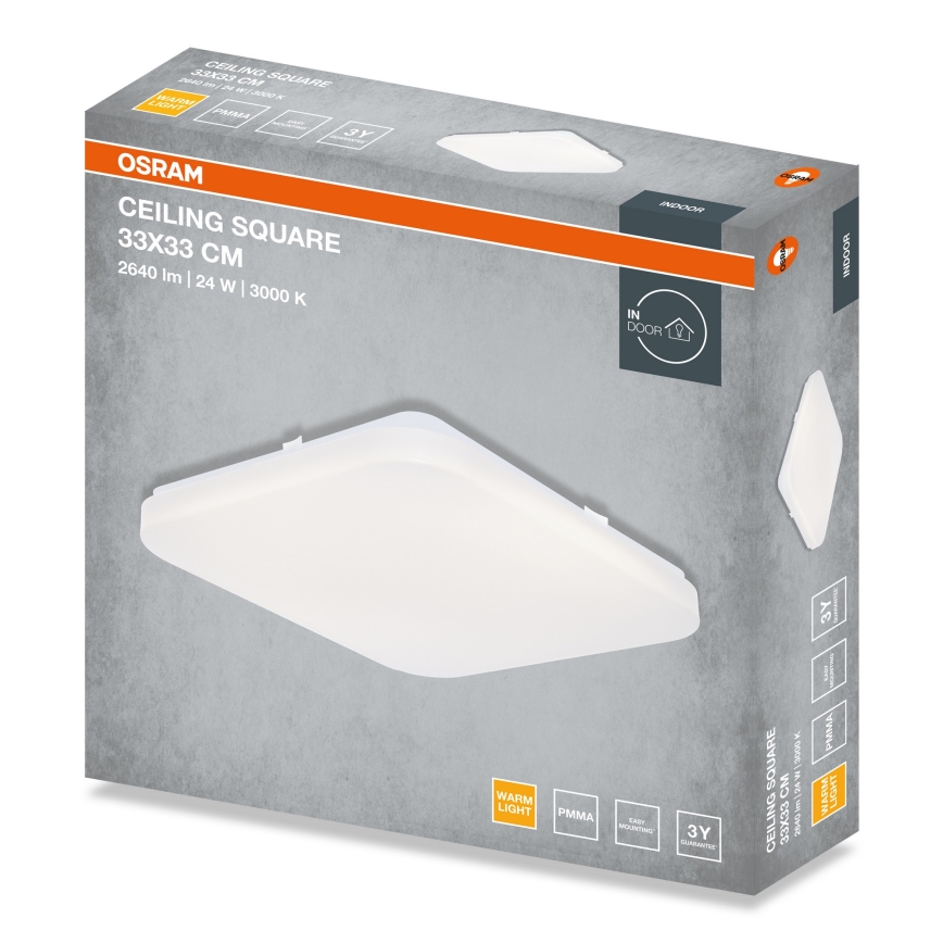 Osram - потолочный светильник SQUARE LED, 24 Вт/230 В, 33x33 см