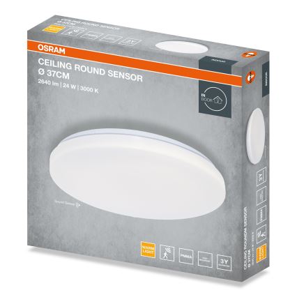 Osram - потолочный светильник LED с датчиком сумерек ROUND LED/24W/230V, диаметр 37 см