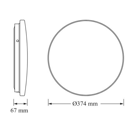 Osram - потолочный светильник LED с датчиком сумерек ROUND LED/24W/230V, диаметр 37 см