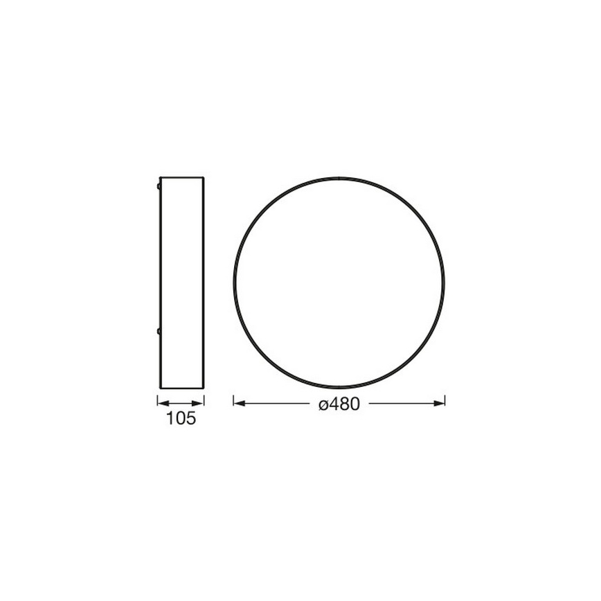 Osram - Потолочный светильник ORBIS PARIS 3xE27/25W/230V диам. 48 см кремовый