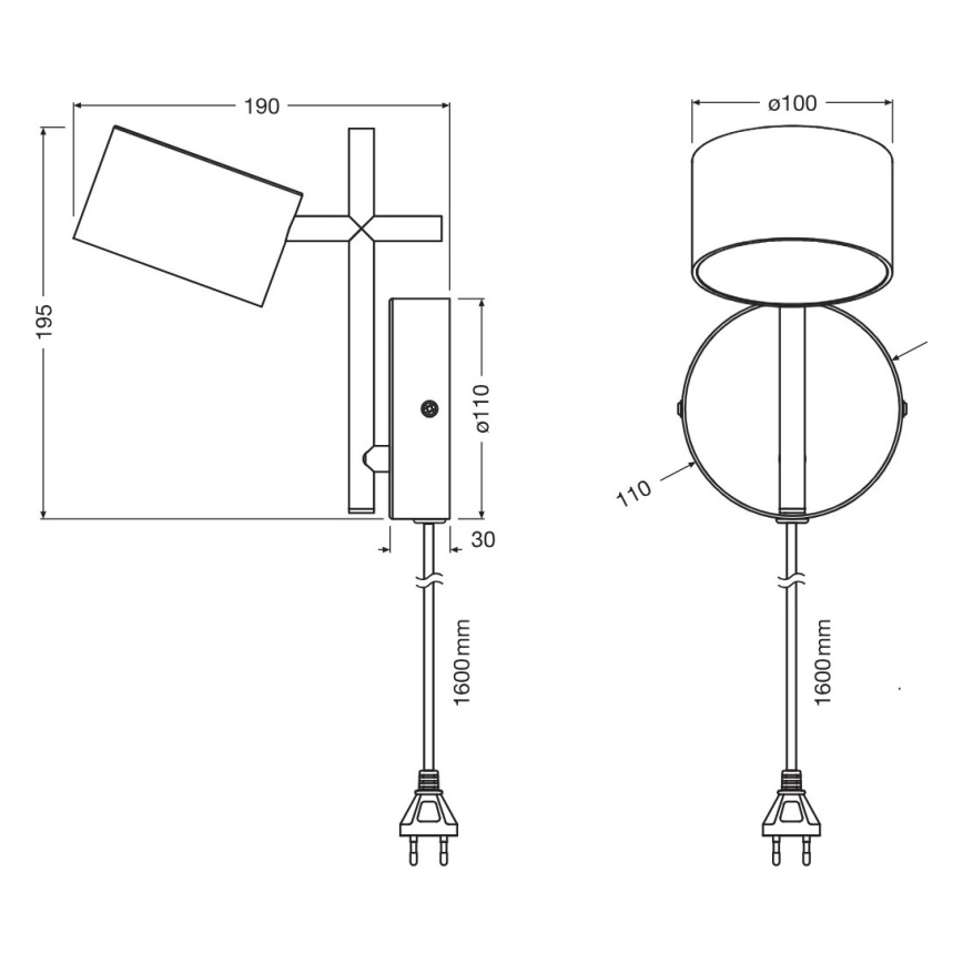 Osram - LED затемнюваний настінний сенсорний світильник DECOR KYOTO LED/12W/230V CRI 90 чорний
