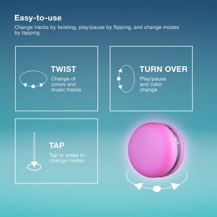 Osram - LED RGB динамік з регульованим підсвічуванням SMART+ MACARON LED/1,75Вт/3,7В 450 мА·год жовтий