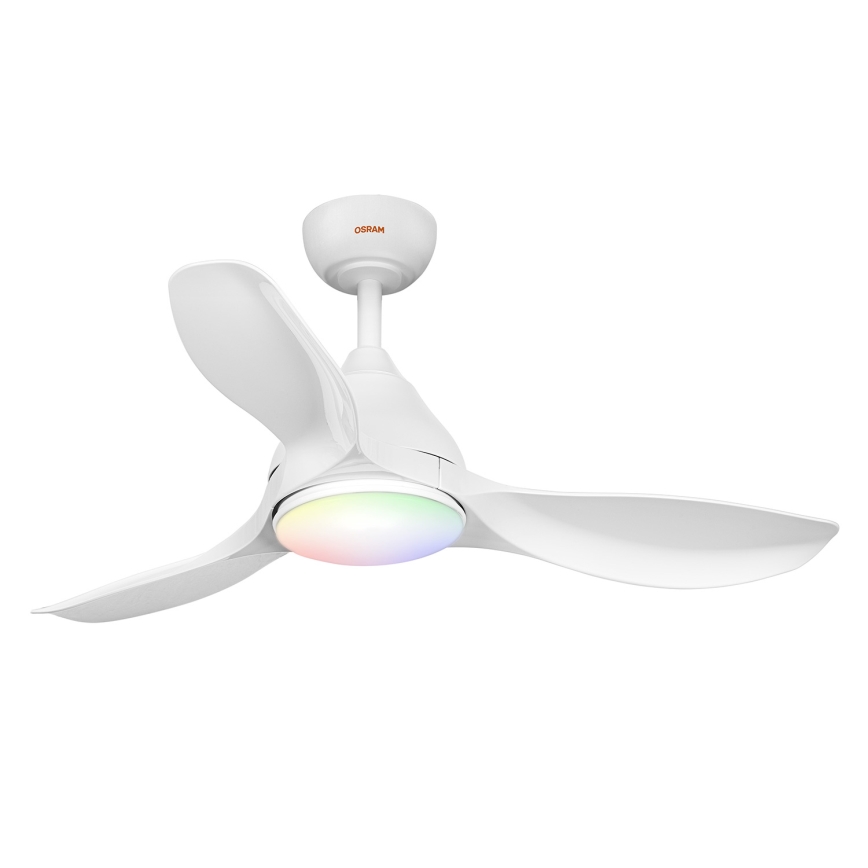 Osram - LED RGB стельовий вентилятор NORDES з регулюванням яскравості LED/18W/230V 3000-6500K + пульт дистанційного керування