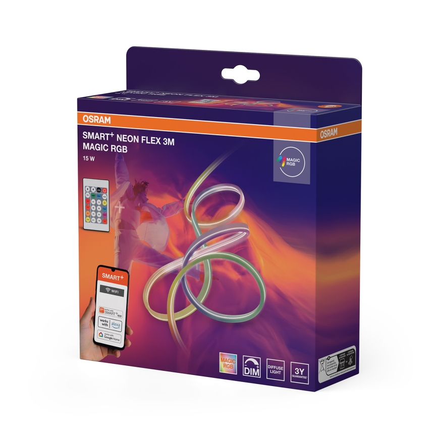 Osram - RGB LED регульована зовнішня стрічка SMART+ MAGIC 3m LED/15W/230V IP44 Wi-Fi+ дистанційне керування