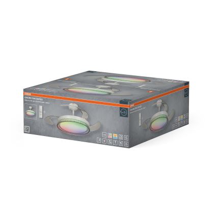 Osram - LED RGB затемнюваний стельовий світильник з вентилятором CIERZO LED/35W/230V 3000-6500K + пульт дистанційного керування