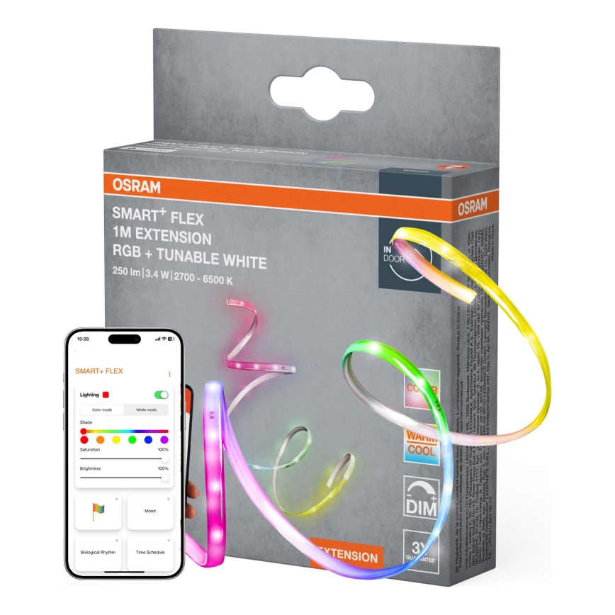 Osram - RGB+TW затемнювана LED-стрічка SMART+ FLEX 1 м LED/3,4W/230V 2700-6500K Wi-Fi