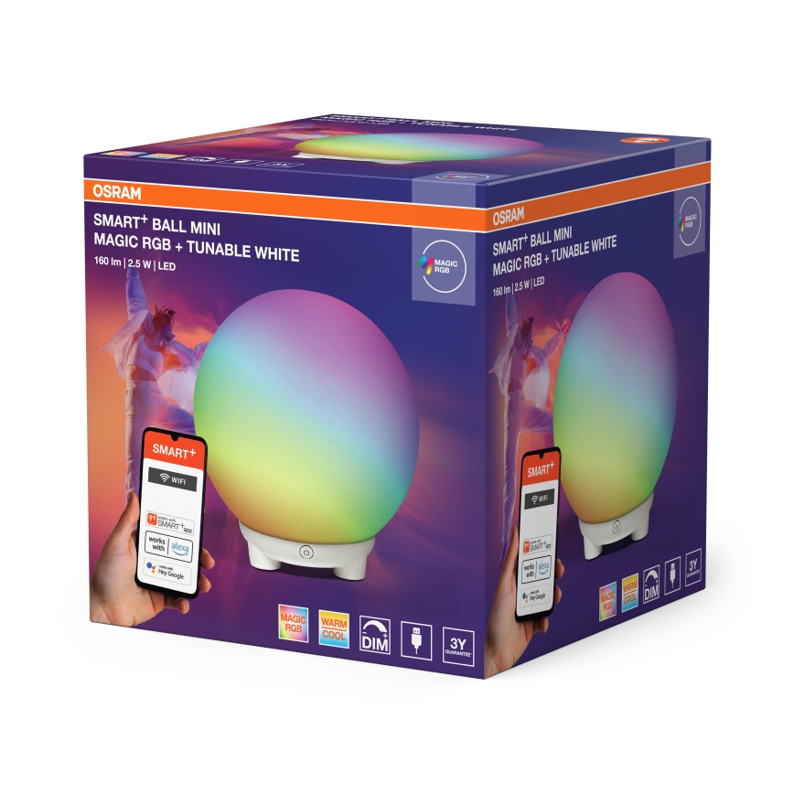 Ledvance - диммируемая настольная лампа LED RGBW SMART+ MAGIC LED/2,5W/5V 2200-6500K Wi-Fi белая