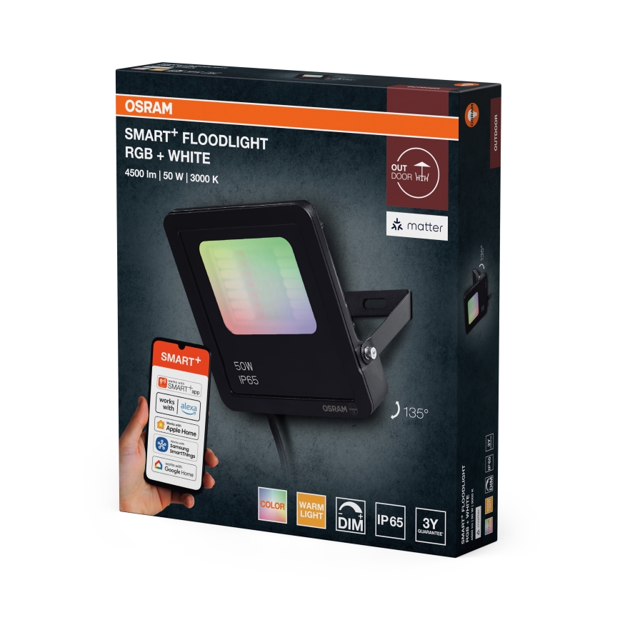Osram - RGBW світлодіодний прожектор з можливістю затемнення SMART+ FLOODLIGHT LED/50W/230V IP65 Wi-Fi
